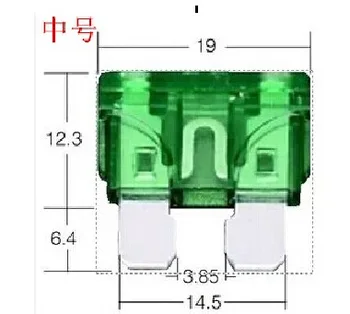 

Car Fuses 1A Size:19*5*12mm New and original