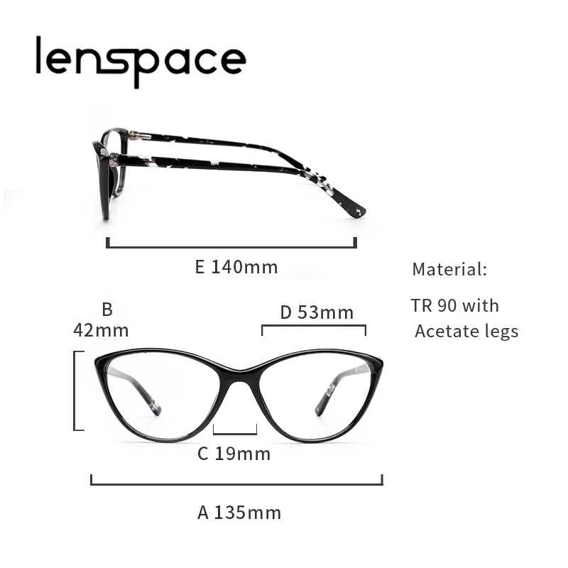 TR90 очки оправа для женщин Кошачий глаз по рецепту очки Оптические очки для близорукости Ретро близорукость очки для женщин легкий вес очки