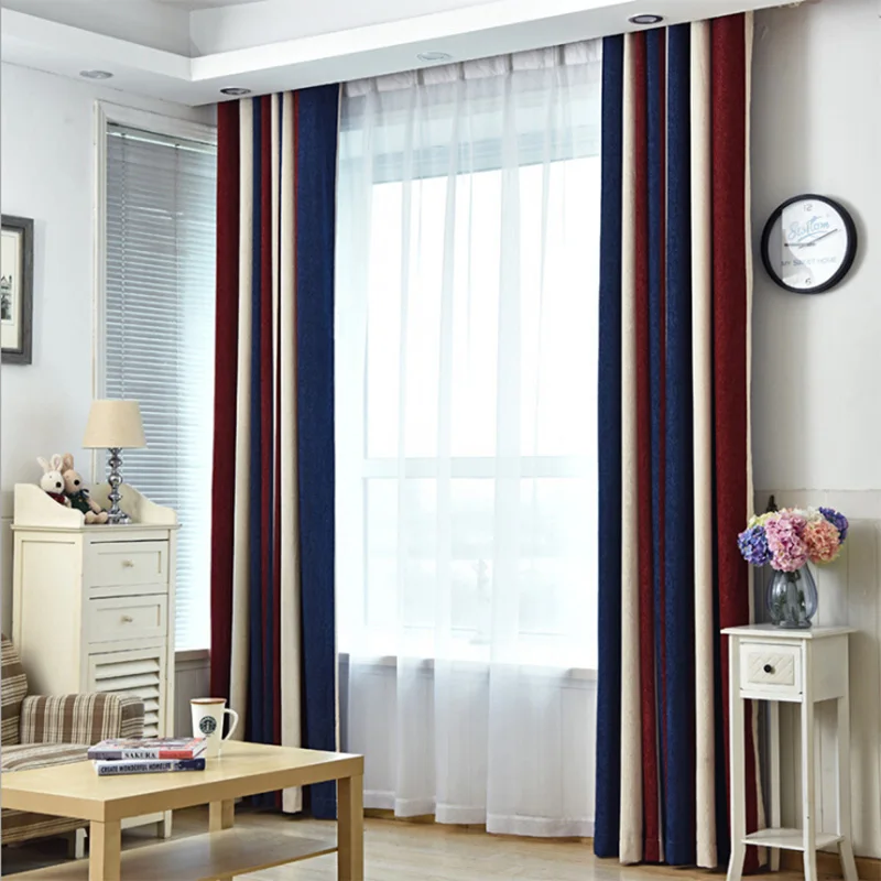 

Nordic Style Curtain Finished Simple Modern Shade Bedroom Living Room European Floor To Ceiling Window Fresh Certain