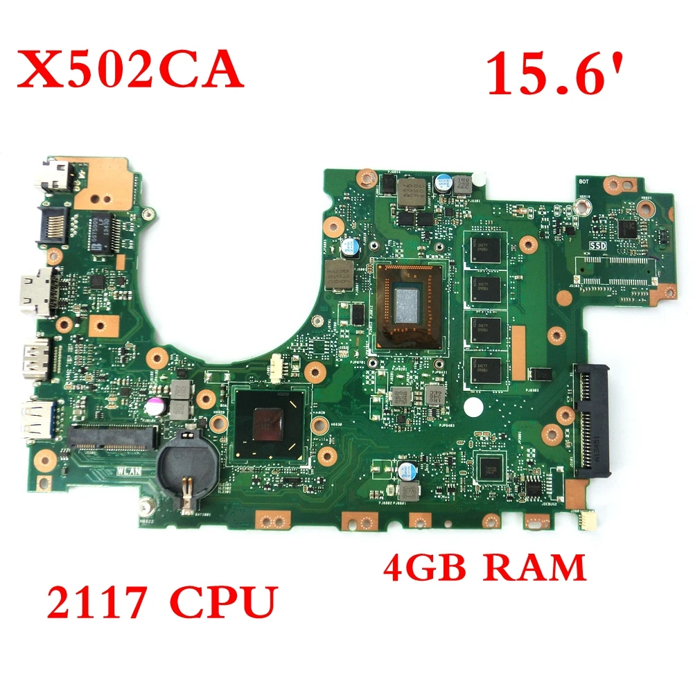 X502CA with 2117 CPU 4GB memory Motherboard For ASUS X502CA X502C F502CA X402C F402CA X402CA Laptop