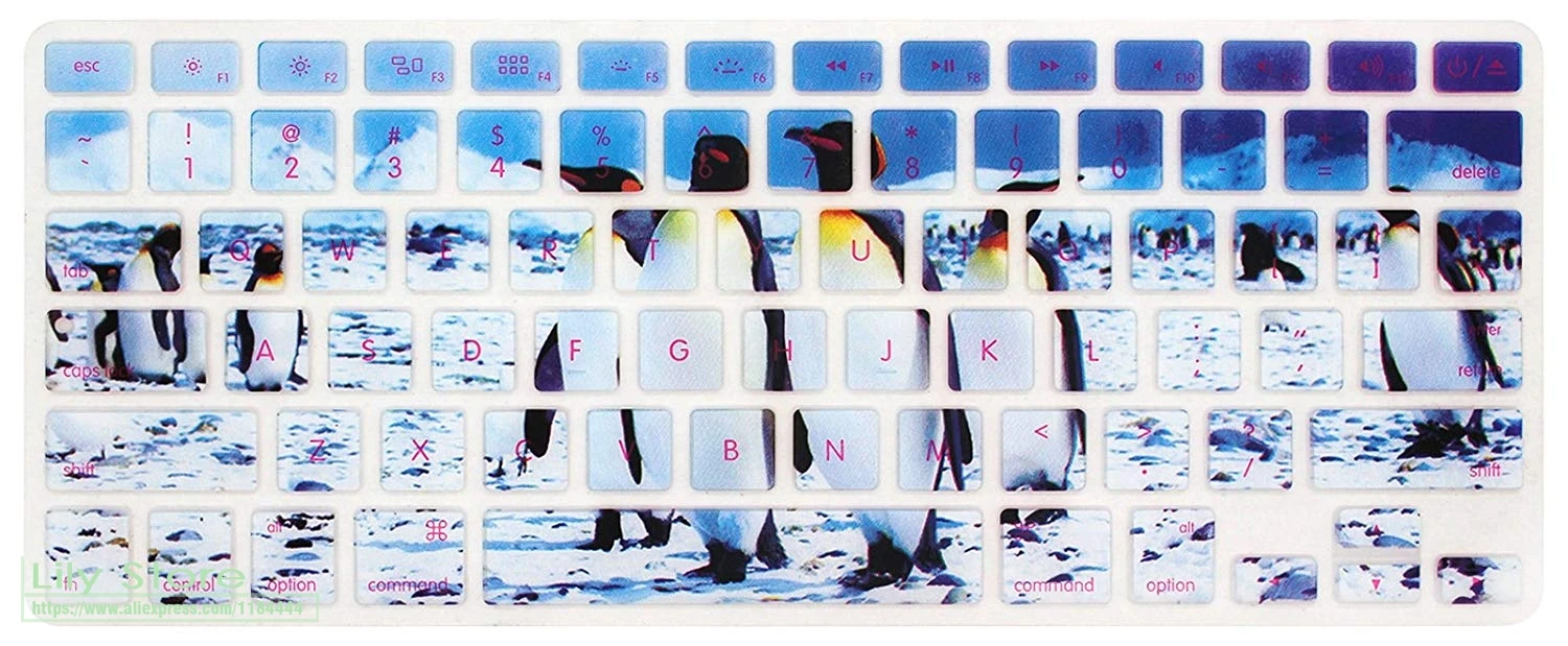 Lovely Arctic Penguin Keyboard Cover Silicone Skin for MacBook Air 13.3
