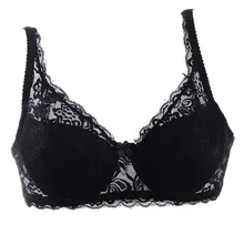 Women Sexy 2017 Underwire Padded Up Embroidery Lace Bra 32-40B Brassiere Bra Push Up Bras letter embroidery lace up tee