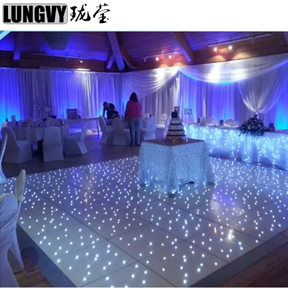 

Free shipping 6pcs/lot 2ft*2ft Feet Starlit LED Dance Floor Dance Floor Panel Led Star Dancing Wedding Floor