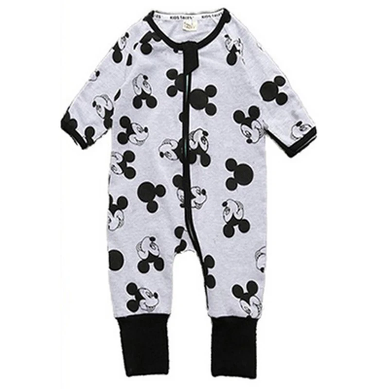 

Unisex Newborn Bebe Clothes Cartoon Print Baby Boy Jumpsuits Zipper Long Sleeve Baby Boys Rompers Spring Autumn Baby Onesie