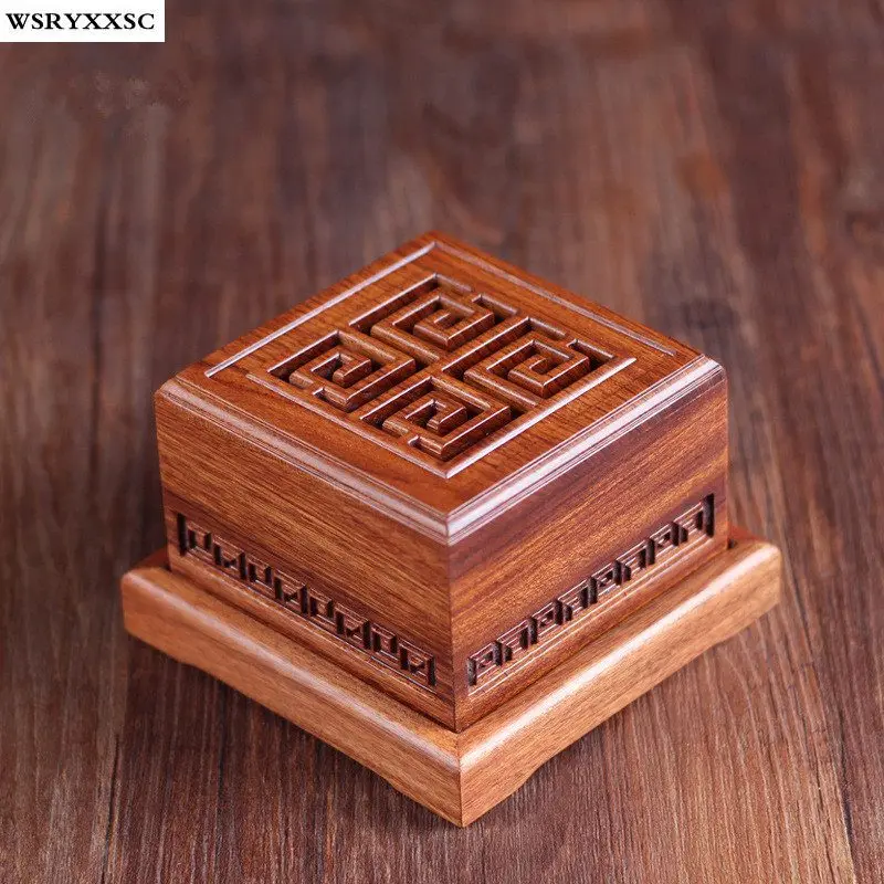 

Rosewood Square Dish Incense Box,1 Pcs,Antique, Chinese Style, Fine Workmanship, Their Own Use or Gifts