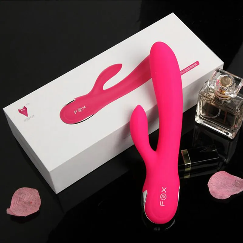 Лиса двойной вибрации G Spot вибратор силиконовая зарядка Mute 7 Скорость spot