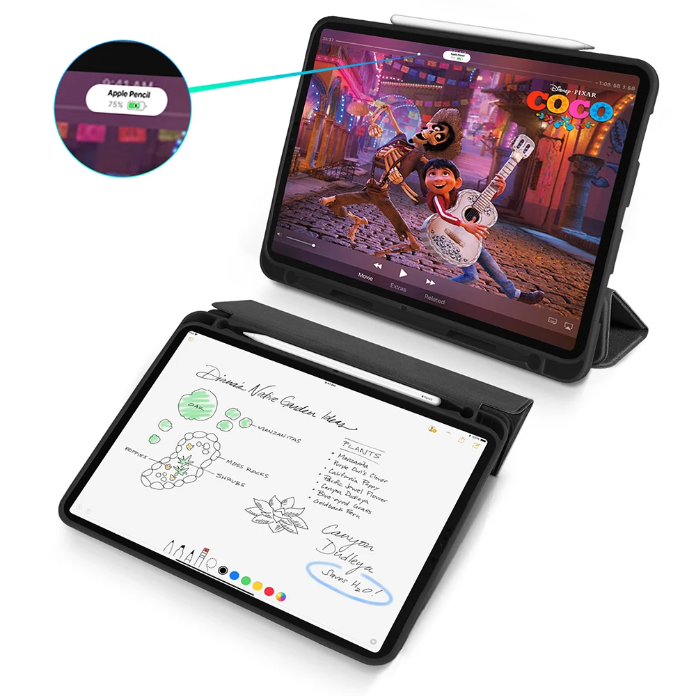 Умный чехол Dux Ducis из искусственной кожи для Ipad Pro 12 9 11 2018 подставка дюймов с