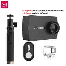 100% Original YI Lite Action Camera Real 4K Sports Camera Bluetooth 16MP EIS WIFI 2″ Touch LCD Screen 150 Degree Lens -Black