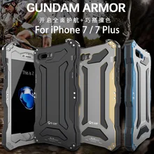 R-JUST Водонепроницаемость в течение всего срока эксплуатации противоударный металлический чехол для Apple iPhone 7 7 плюс Чехол защитный чехол из закаленного стекла