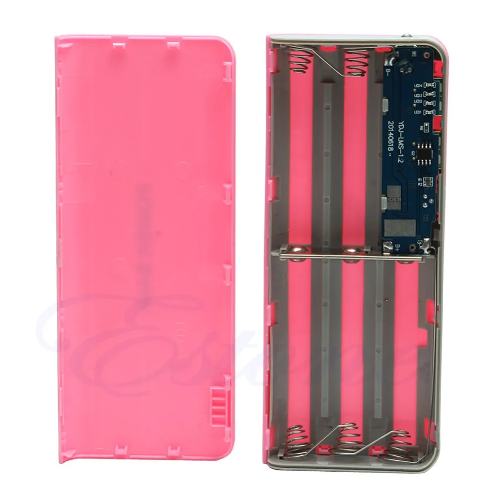 

13000mAh USB Dual Portable Power Bank Kit 5x18650 Battery Charger For Cell Phone