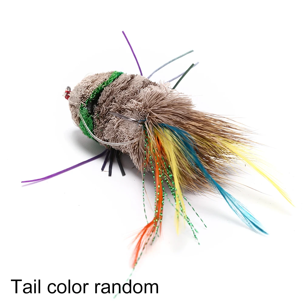 1Pcs New Sale Weedless Flies Wire Fishing Tackle Salamander Fly Fishing