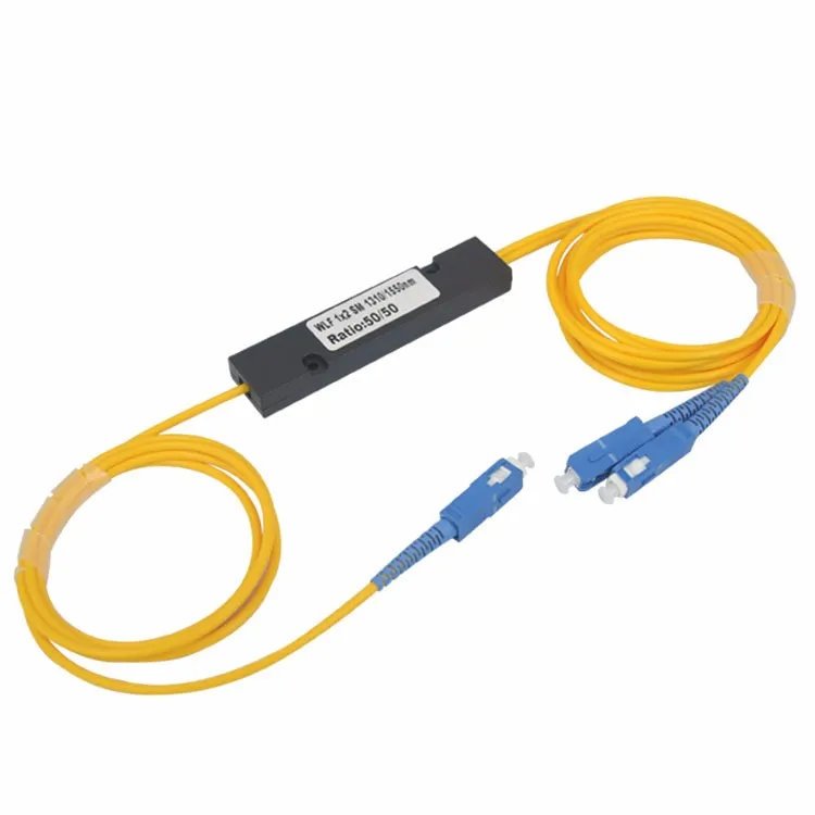 

10PCS Free Shipping SC/UPC 1x2 PLC Singlemode Splitter Fiber Optic SC Interface Fiber Branching Device