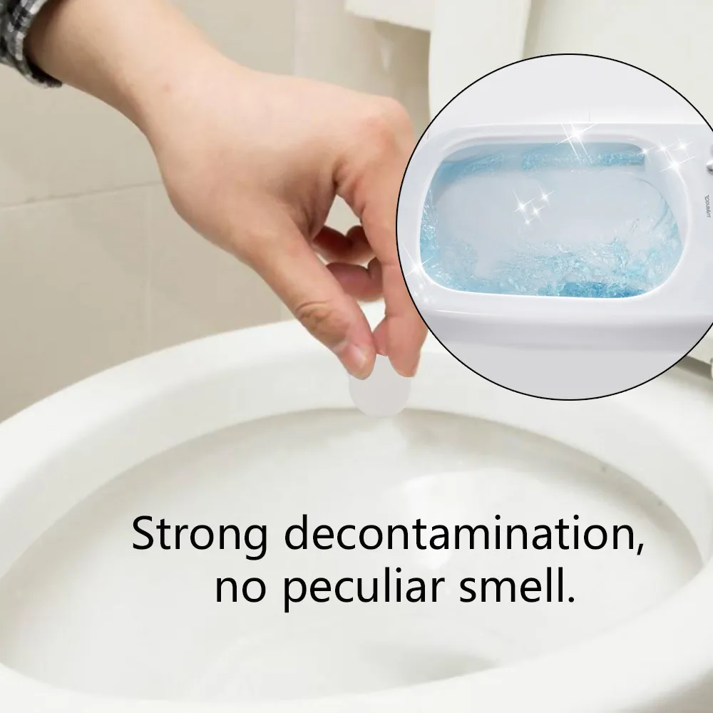 

10 Pcs Multifunctional Automatic Bleach Cleaner Concentrate Home Cleaning toilet cleaner chlorine tablets clean spot #F