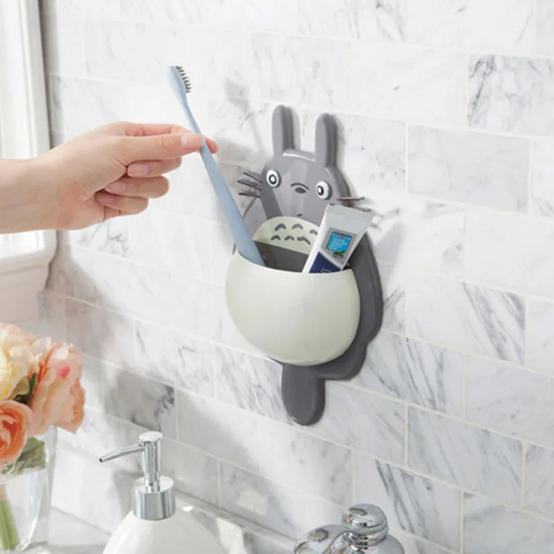 الكرتون totoro مصاصة تخزين الرف البلاستيك أصحاب الأطفال ملعقة الرف لوازم الحمام غسل معجون الأسنان الكرتون totoro مصاصة تخزين الرف البلاستيك أصحاب الأطفال ملعقة الرف لوازم الحمام غسل معجون الأسنان