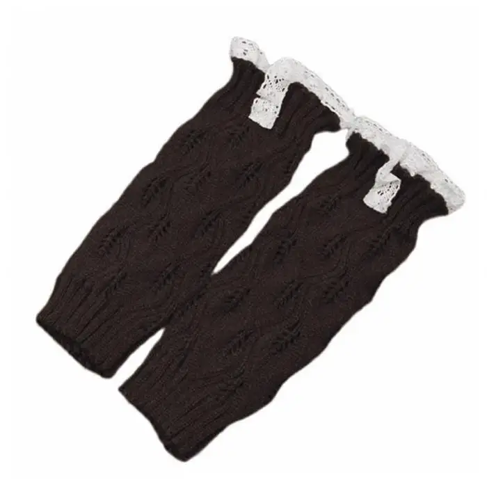 Модные вязаные крючком гетры для девочек с кружевной отделкой в виде листьев; носки с манжетами; NSV775