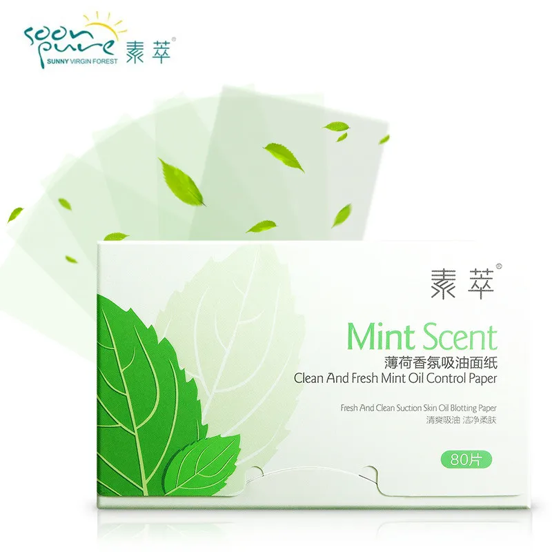 

SOONPURE Mint Facial Absorbent Paper Farewell Oil Face Cleanser Deep Black Head Remover Acne Treatment Face Tools Beauty