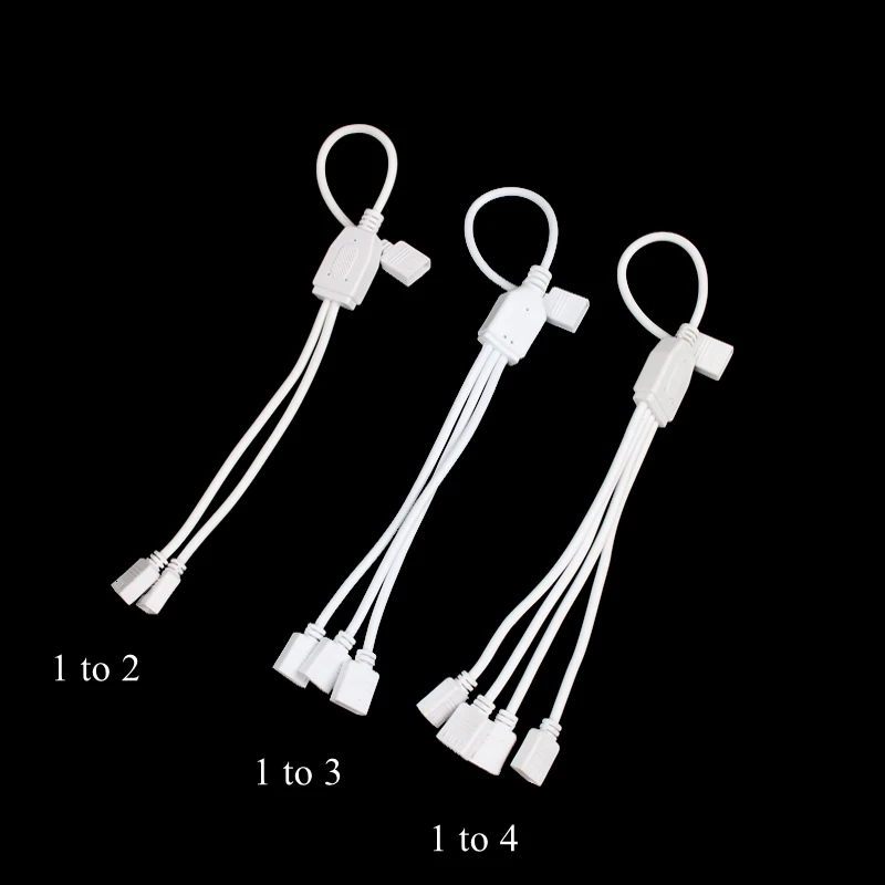 

1 To 2 3 4 Splitter Female Extension Wire Cable4Pin 5Pin RGB RGBW Connector HUB for SMD 5050 3528 LED Strip
