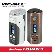 200 Вт Wismec рел DNA200 коробка мод TC/VW режим работает по технологии DNA200 510 нить электронная сигарета vs Rx200s TC мод