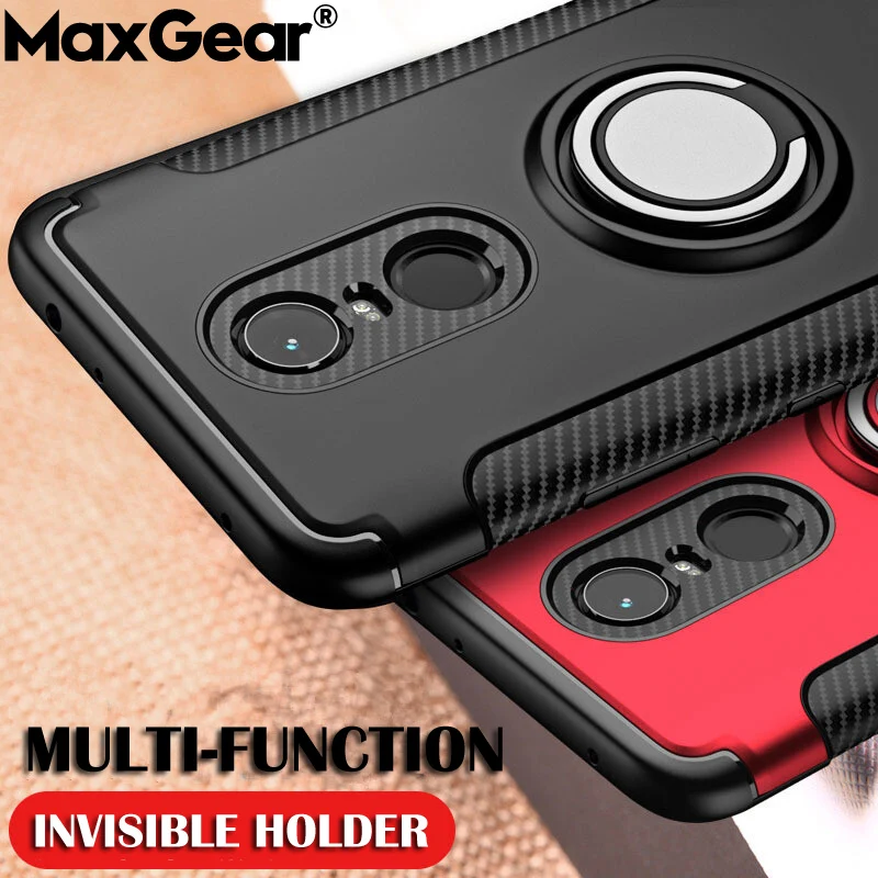

Case For Redmi Note 4 4X 5 5A A2 Lite Finger Ring Holder For Note 5A Prime 6A Pro With Car Phone Holder Metal Finger Ring Stand