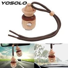 Освежитель воздуха, автомобильный подвесной флакон духов для эфирных масел, распылитель, пустая стеклянная бутылка, автомобильный Стайлинг, зеркало заднего вида, украшение