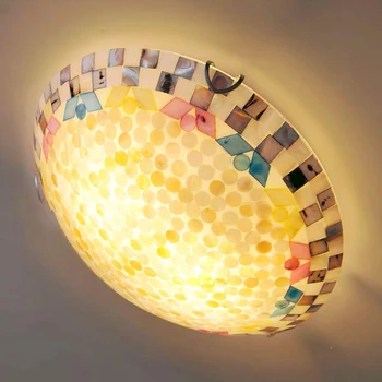 

Creative Mediterranean Shell Led ceiling lights plafond lamp for home living room lights ceiling light fixture Kitchen lamps