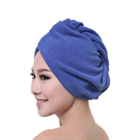 Воздухопроницаемость микрофибра для купания быстросохнущие волосы Волшебная Сушка Тюрбан обертывание Полотенце шляпа шапка для женщин девушек женский купальный инструмент - Цвет: Royal Blue