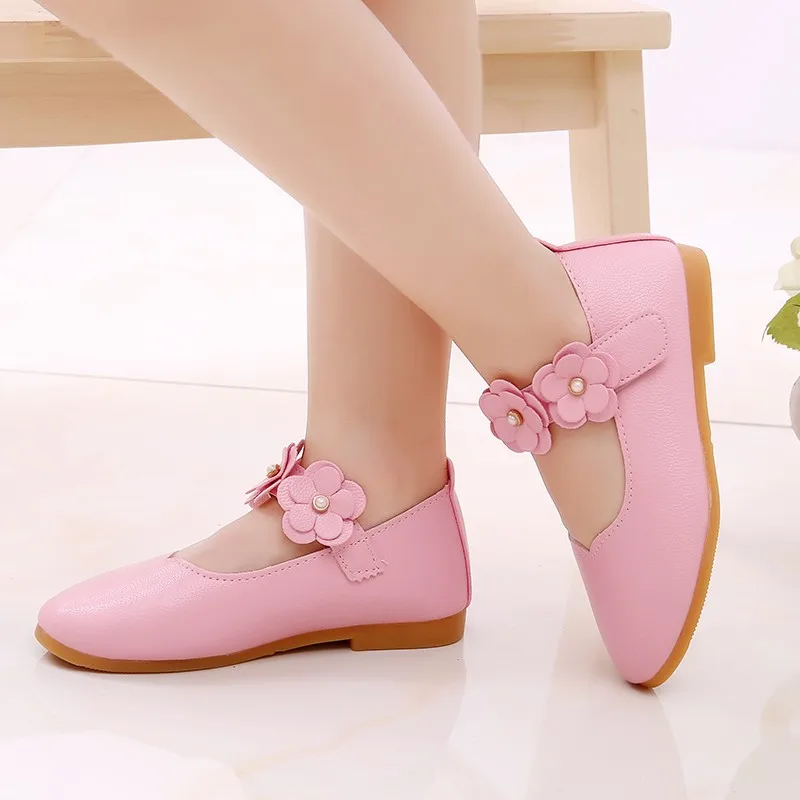 ARLONEET кожаные туфли принцессы для маленьких девочек; однотонные туфли принцессы с цветочным узором для маленьких девочек; мягкие туфли принцессы для танцев; W0116