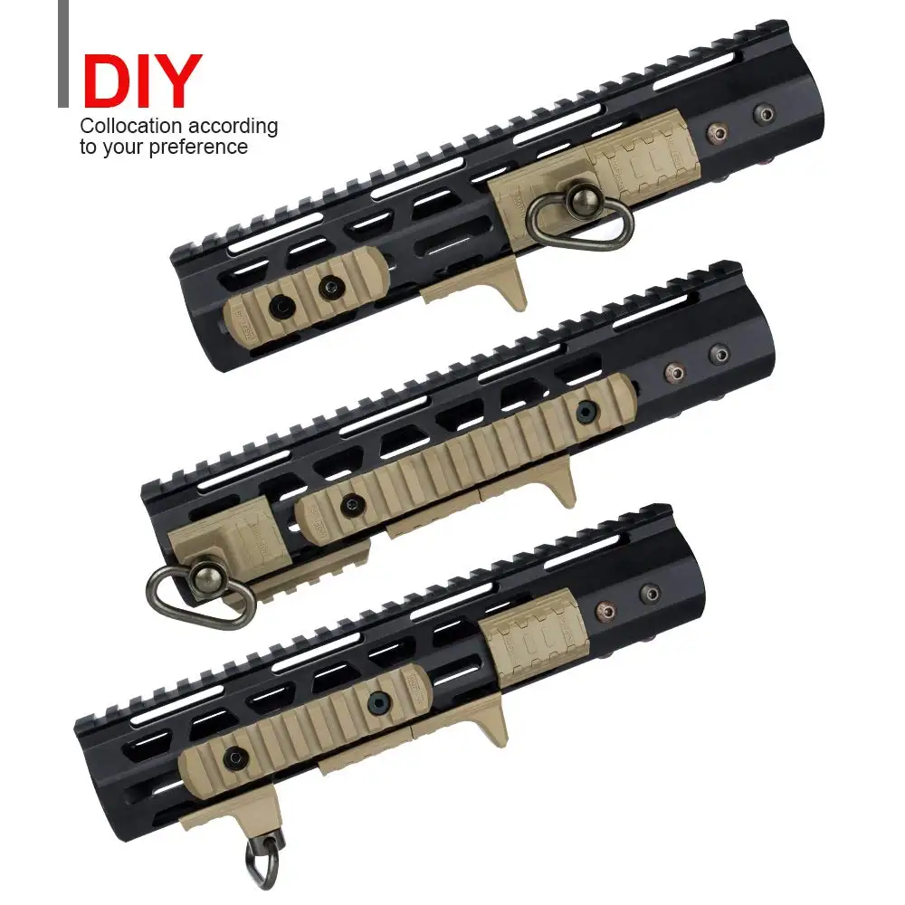 M-Lok улучшенные Пикатинни панели и направленный M-LOK ручной упор и M-LOK Стандартный QD Слинг поворотный переходник 14 шт