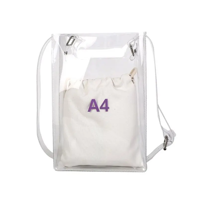 Новое поступление, женская сумка через плечо из ПВХ, сумка-мессенджер, сумка-тоут, сумочка, сумки - Цвет: Белый