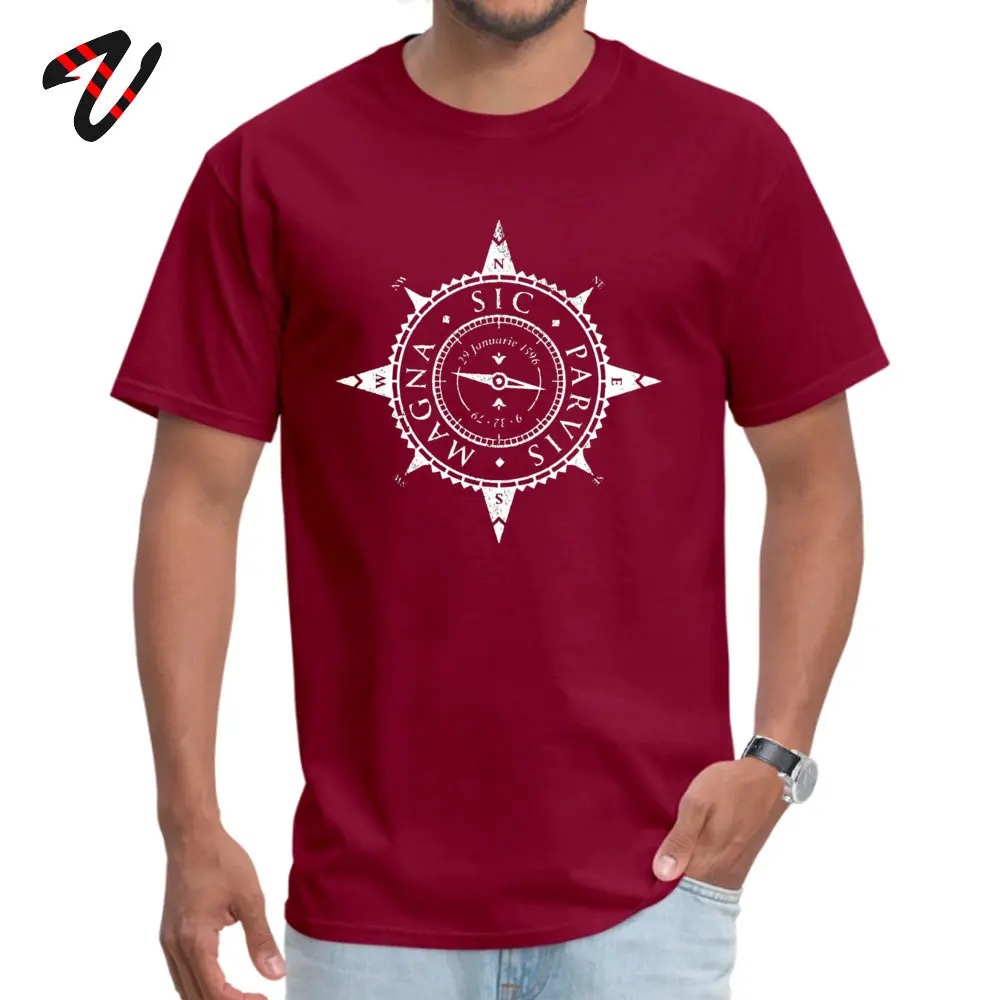 Uncharted Adventure (white) T-Shirt Casual Short Sleeve Funny Crew Neck 100% Cotton Tees Casual Sweatshirts for Men Fall Uncharted Adventure (white) -13118 maroon