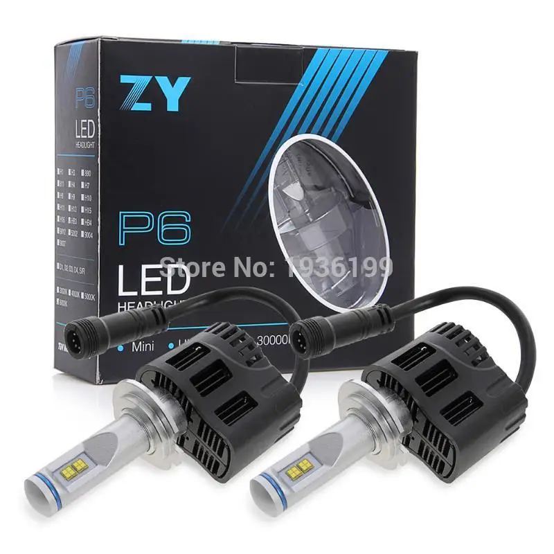 

Hoping P6 car headlight bulb 55W 5200LM led H8H9H11 auto headlamp fog lamps DRL 6000L led light source