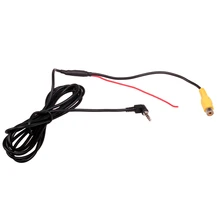 RCA to 2.5mm AV IN Converter Cable for Car Rear View Reverse Parking Camera to Car DVR Camcoder GPS Tablet