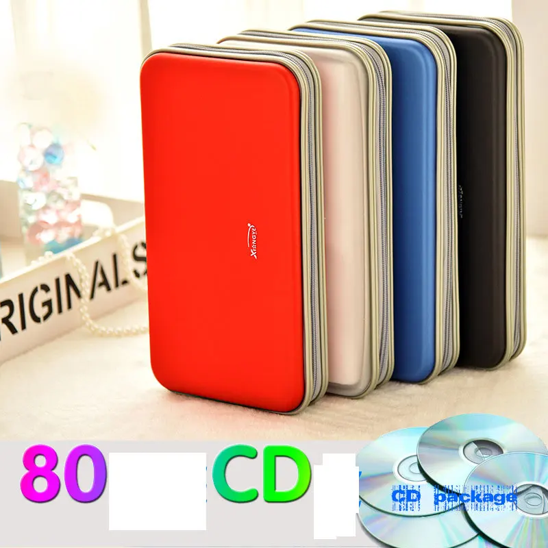 ymjywl CD Case Waterproof Compression High Quality CD Package 80 Disc Capacity For Home Office And Travel Storage CD Bag