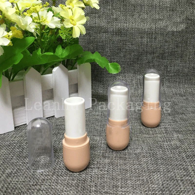 empty cute orange lip gloss container ,lipstick cosmetic containers