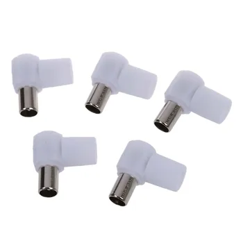 

5 pieces 9.5mm connector right angled for antennas TV RF coaxial plug adapter