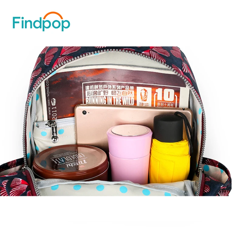 Findpop mochila impresión mujeres nylon impermeable mochilas gran capacidad ocasional coreano mochila bolsas para mujeres mochila