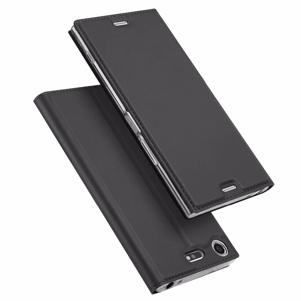 Кожаный чехол для Sony Xperia XZ1 компактные Чехлы откидная подставка слот карты