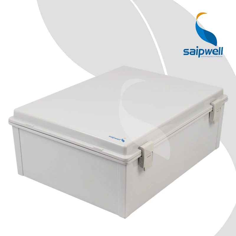 370 480 180mm ABS Waterproof Connection Box with Plastic Draw Latches Hinge Type Enclosure SP MG