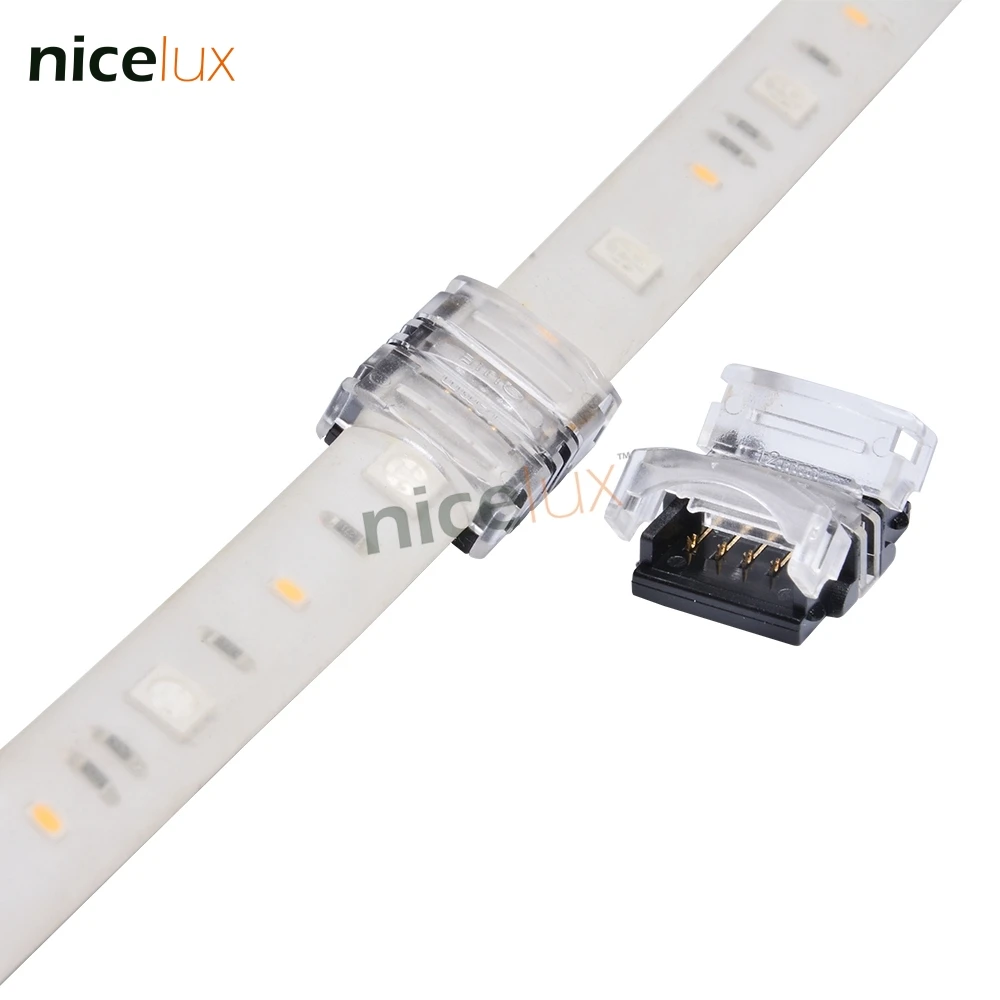 

10pcs 5pin LED Strip to Strip Connector for 12mm RGBW RGBY 5050 Waterproof IP65 LED Tape Light Connection Conductor