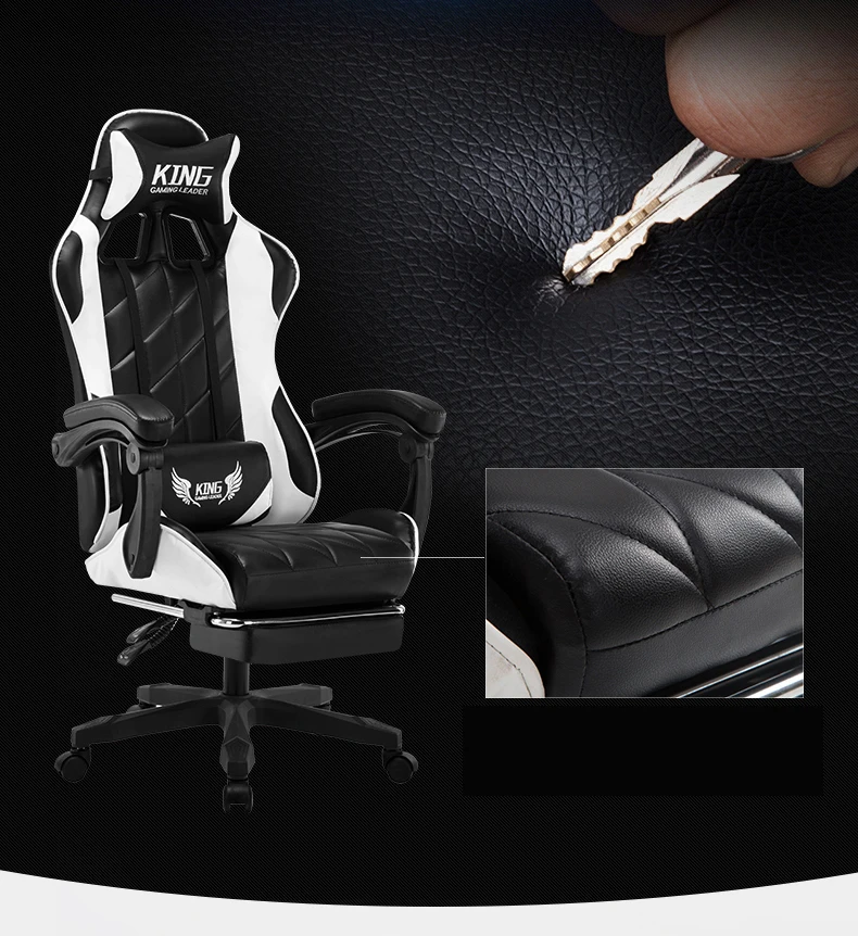 ЕС Бесплатная доставка офисные Silla Gamer полтрона босс игровой стул Эргономика массаж может лежать с колесом подставка для ног