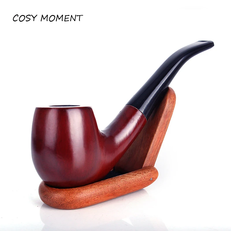 

COSY MOMENT Red sandalwood Enchase Smoking Pipe Tobacco Cigarettes Cigar Pipes Vintage Durable Smoking Tools Gift YJ156
