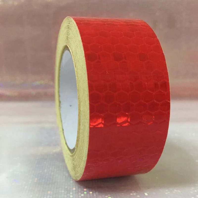 25mm x 5m Safety Mark Reflective Tape Stickers Car-Styling Self Adhesive Warning Tape Automobiles Motorcycle Reflective Material