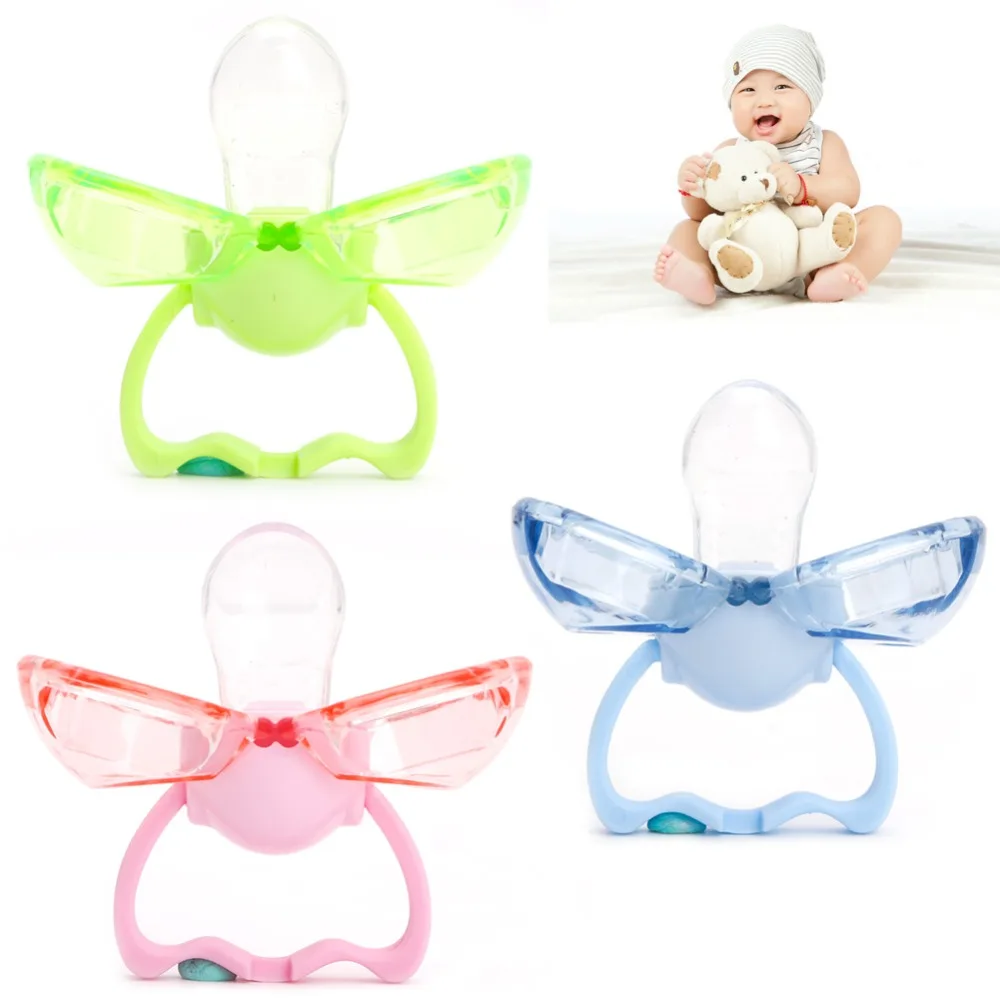 

New Infant Baby Safety Pacifier Silicone Soother Newborn Orthodontic Nipples Green/Pink/Blue