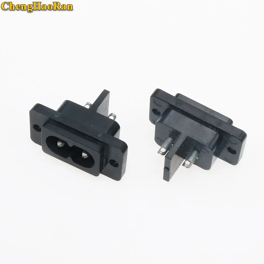 ChengHaoRan 2 шт. 2-контактный разъем питания переменного тока IEC 320 C8 сменные