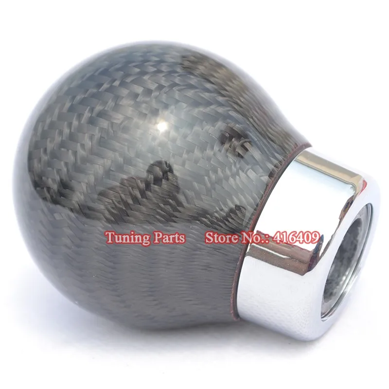 Universal 5MT 6MT AT Real Carbon Fiber Car Shift Lever Gear Knob Racing