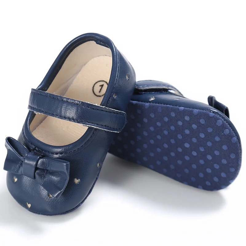 Популярная детская обувь для первых шагов, искусственная кожа, мягкая подошва, детская обувь принцессы, обувь для вечеринок для маленьких девочек, ins new love Pinted - Цвет: DL