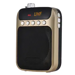 UHF мини портативный голос Amp усилители домашние динамик с fm-приемником с беспроводная гарнитура, Микрофон Mic Поддержка TF карты
