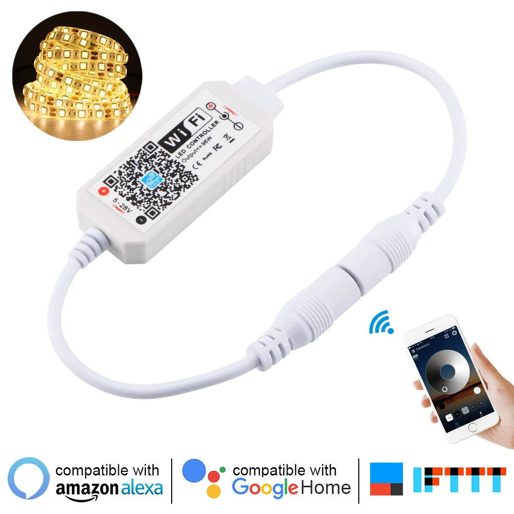 Светодиодная лента SMD5050 IP68 5 м Wi Fi для аквариума светильник Одноцветный RGB гибкая