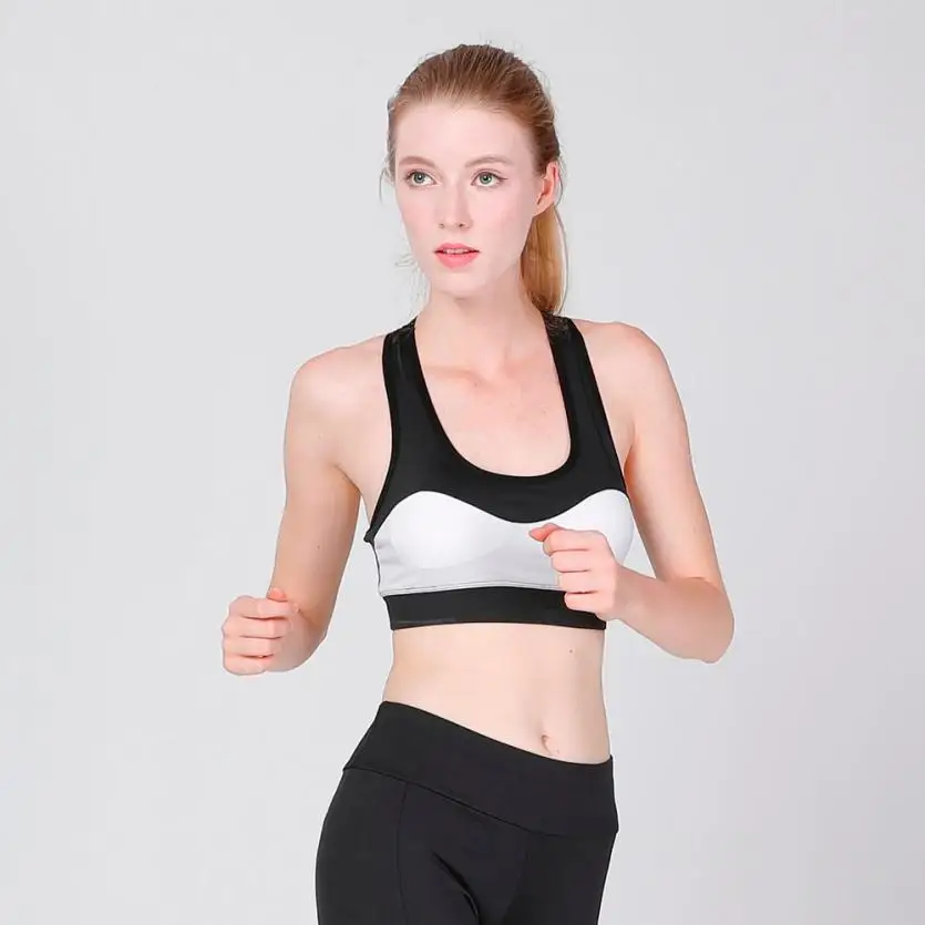 Women Sport Gym Yoga Workout Bra Running Padded Fitness Tops Vest Yoga