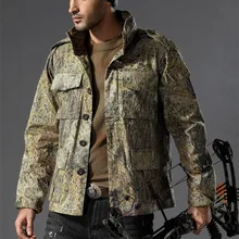 Тактический Луг Terrain открытый Мужские парки Bionic Камуфляж зима Куртки полиции ripstop поле Пальто для будущих мам